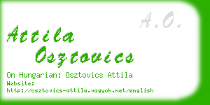 attila osztovics business card